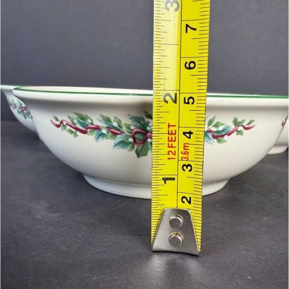 Set of 3 Vintage Pfaltzgraff Christmas Holly Joy Soup/Cereal Bowls